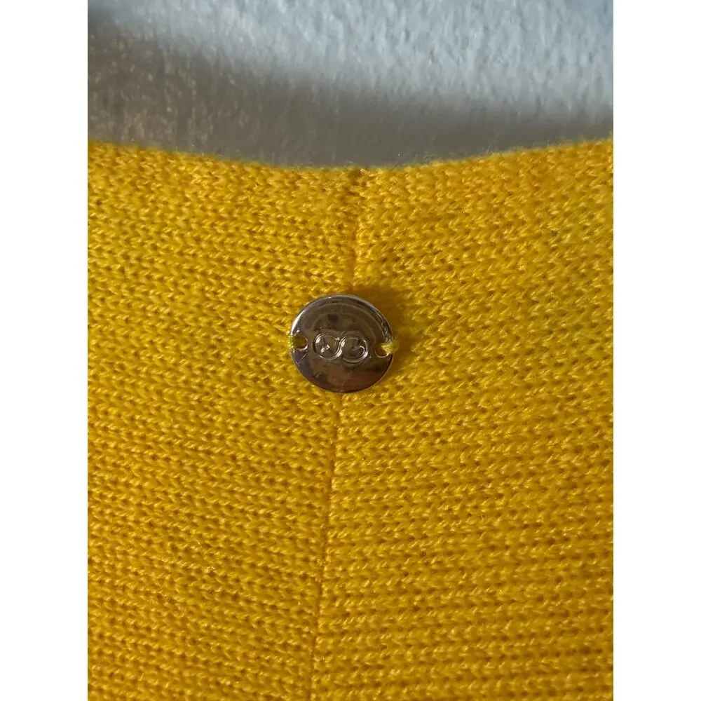 Escada Sport Softina Cashmere Sweater Medium Yellow Batwing Dolman Knit Top Luxe